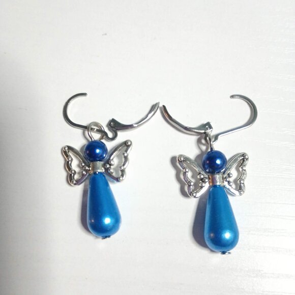 2 for $12 Angel Earrings with Leverback Hoops Christmas Angel - Picture 9 of 16